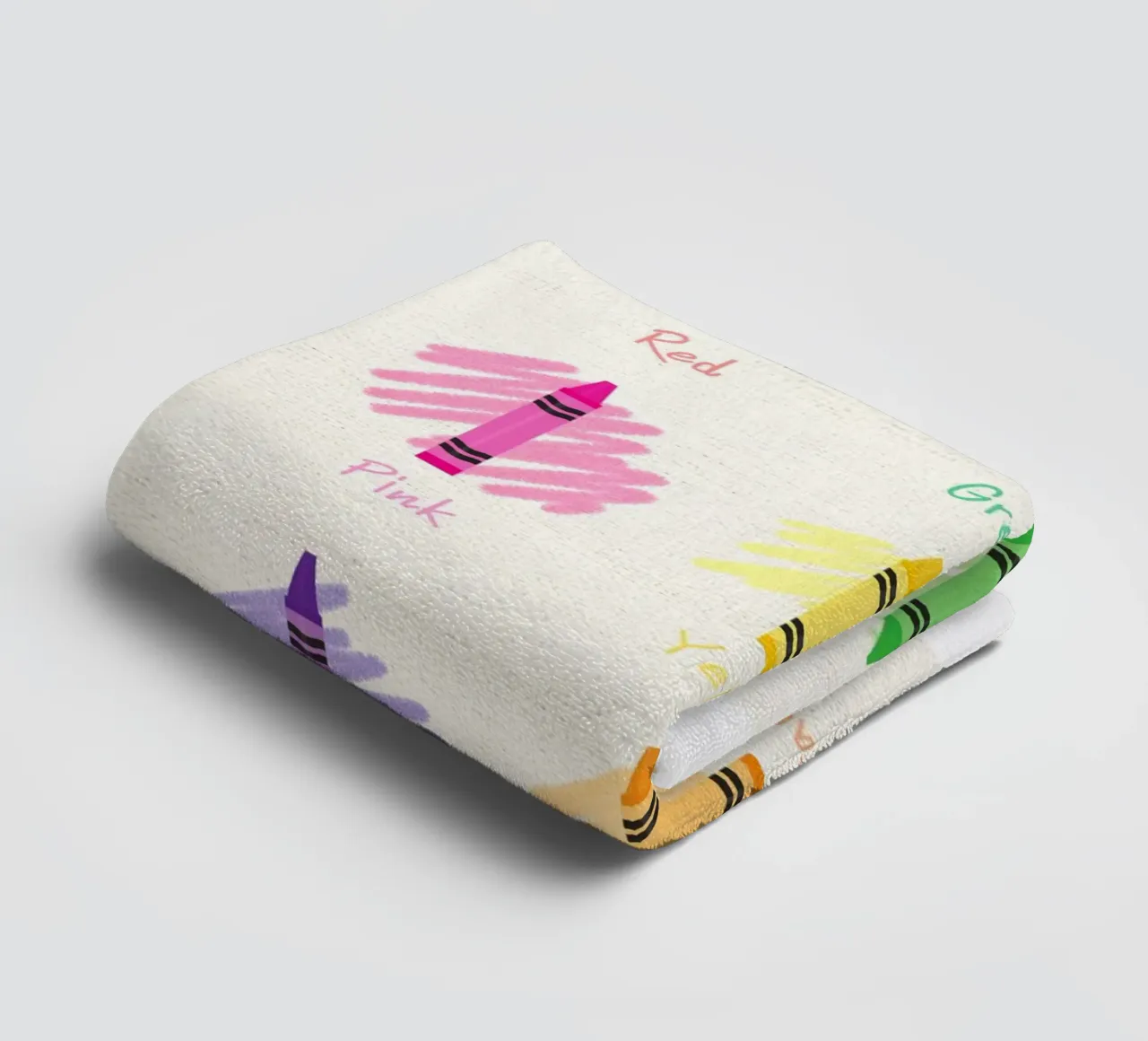 Learn Colors with Crayons – Educational Nursery Print towel by Sprouts & Sparks
