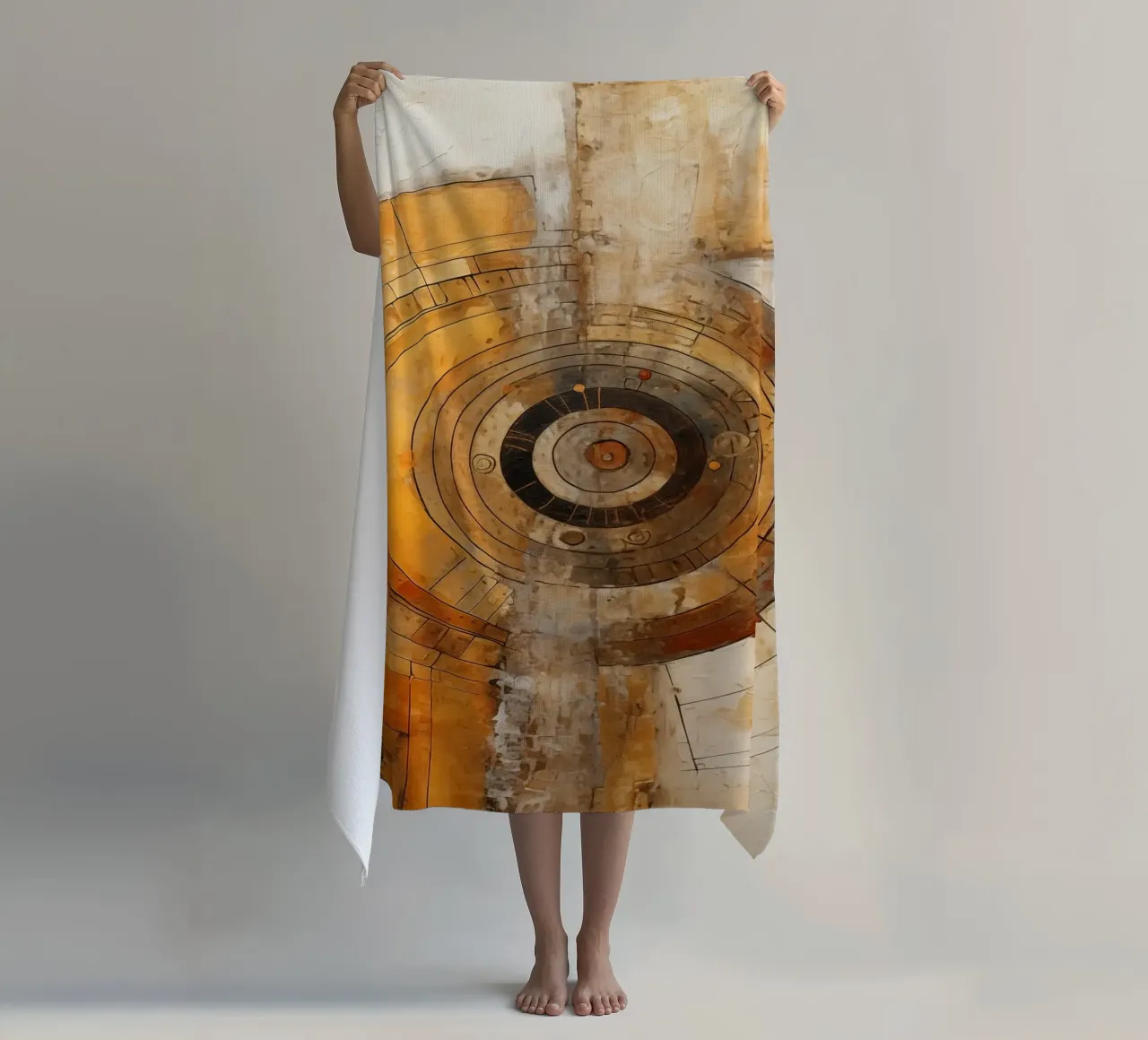 Abstracte cirkels strandhanddoek van Imagine