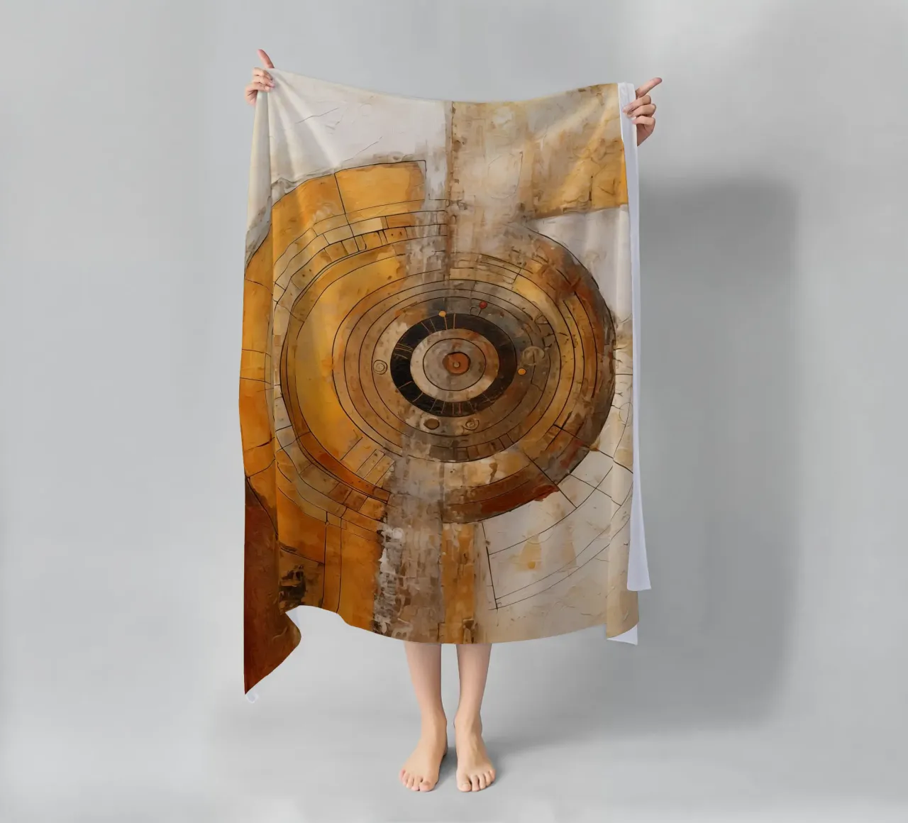 Abstracte cirkels strandhanddoek van Imagine