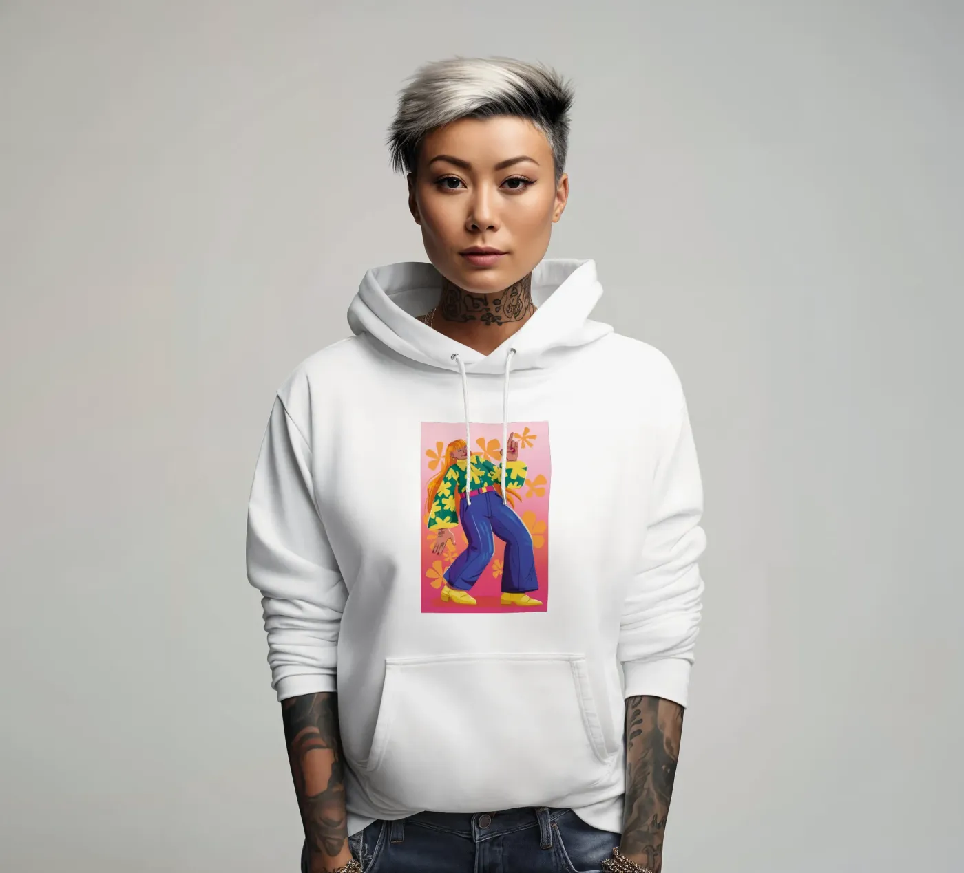 Dynamic Expression hoodie by Petal Canvas