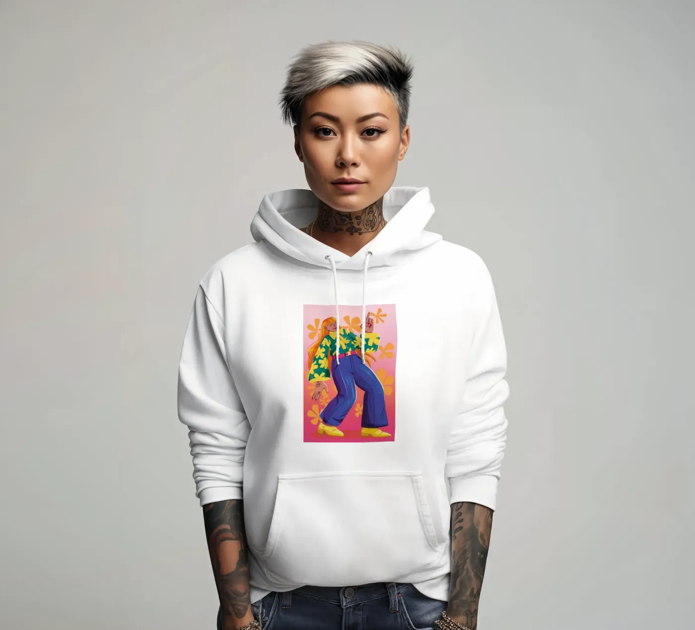 Dynamic Expression hoodie by Petal Canvas