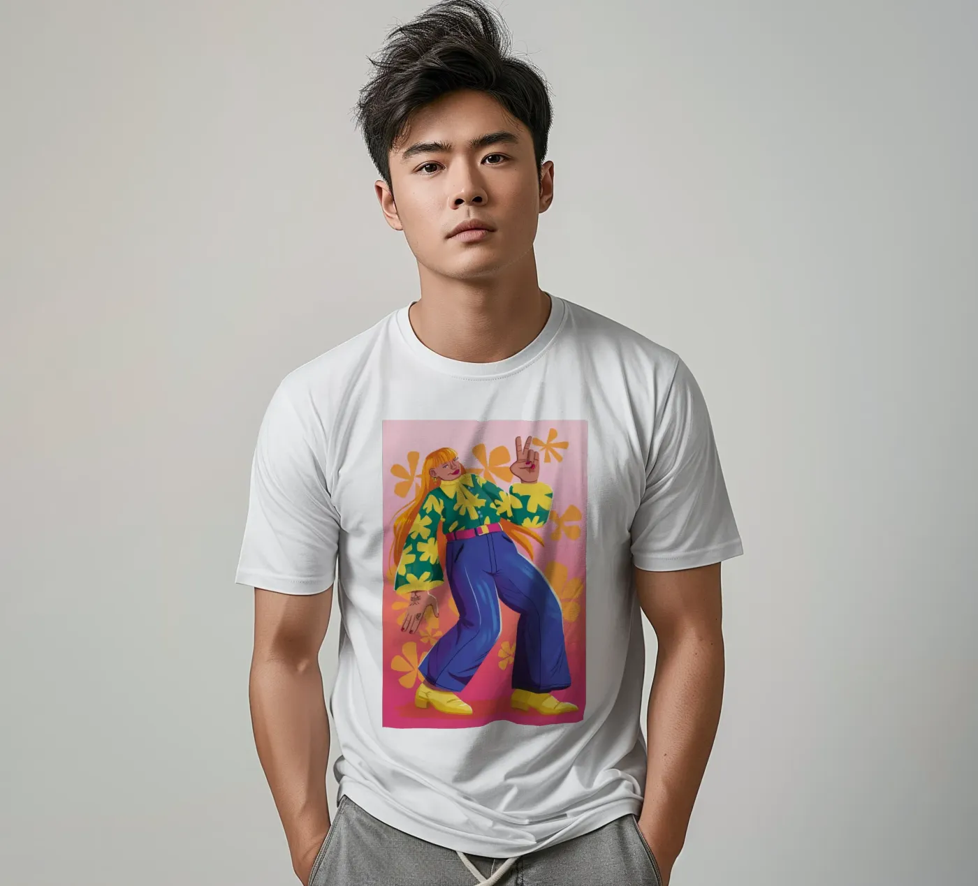 Dynamic Expression t-shirt by Petal Canvas