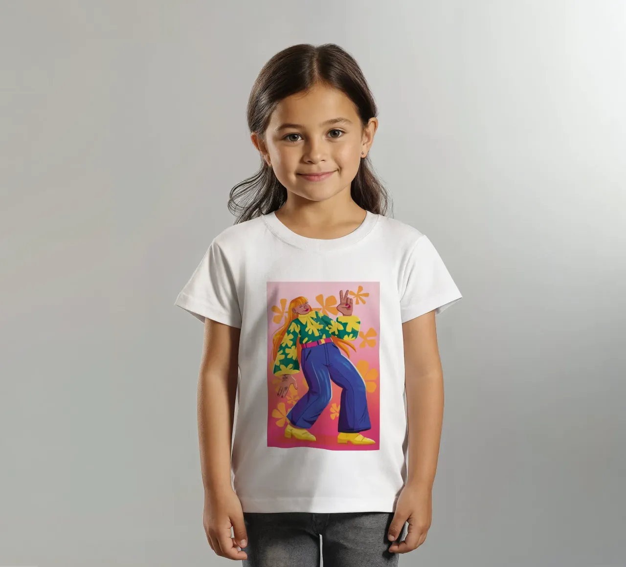 Dynamic Expression t-shirt bambini da Petal Canvas