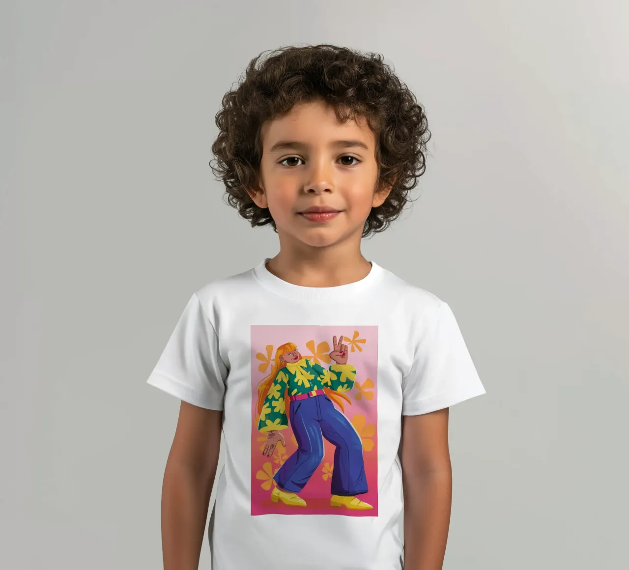 Dynamic Expression t-shirt bambini da Petal Canvas