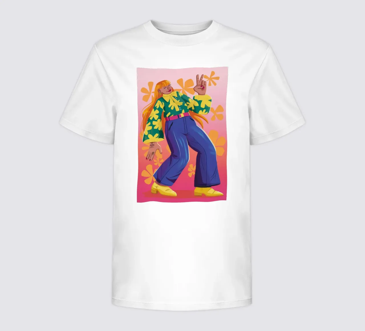 Dynamic Expression t-shirt bambini da Petal Canvas
