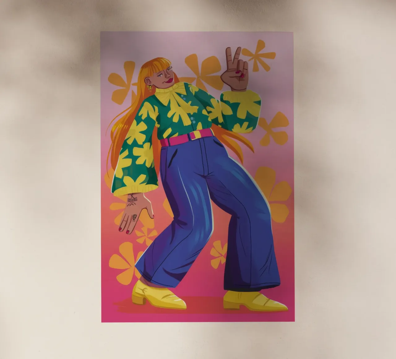 Dynamische expressie backlit folie van Petal Canvas