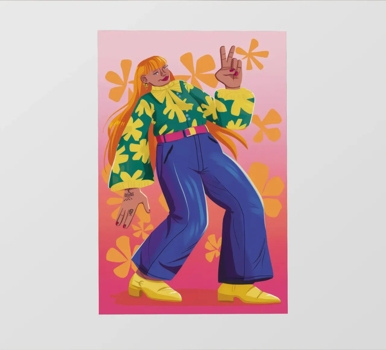 Dynamic Expression fotobehang van Petal Canvas