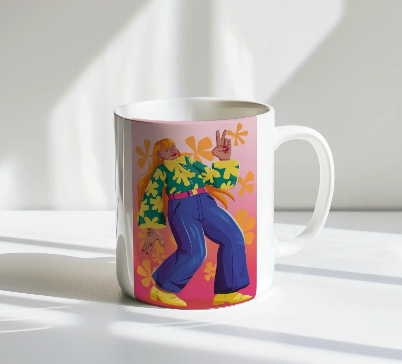 Dynamic Expression keramische mok van Petal Canvas