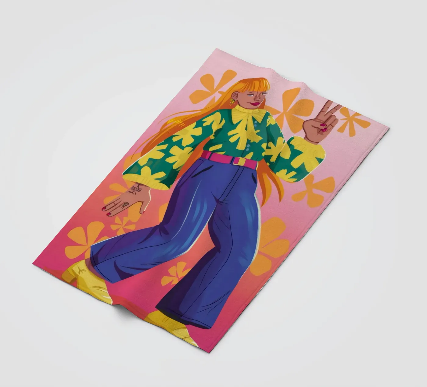 Dynamic Expression fleecedeken van Petal Canvas