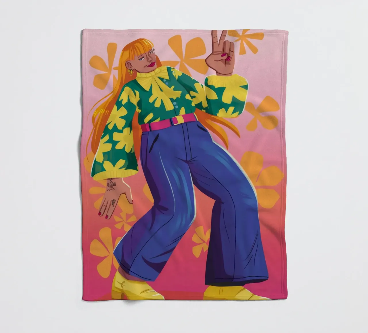 Dynamic Expression fleece blanket by Petal Canvas