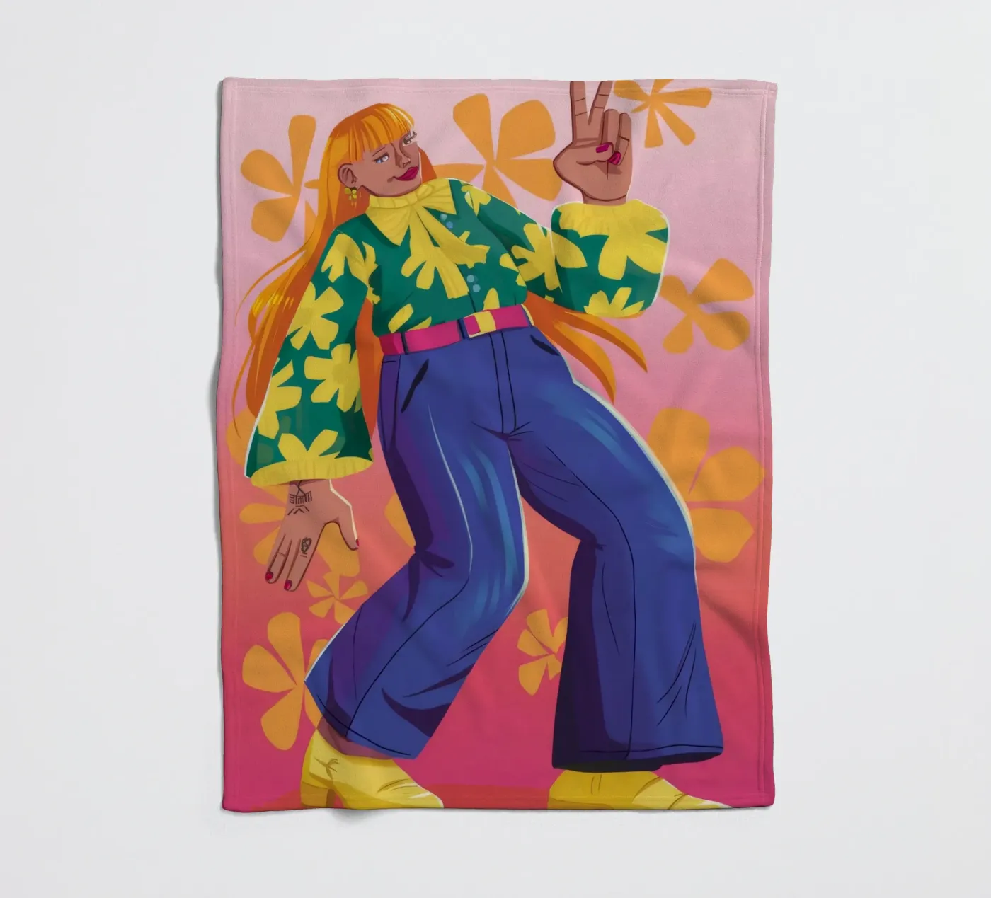 Dynamic Expression fleecedeken van Petal Canvas