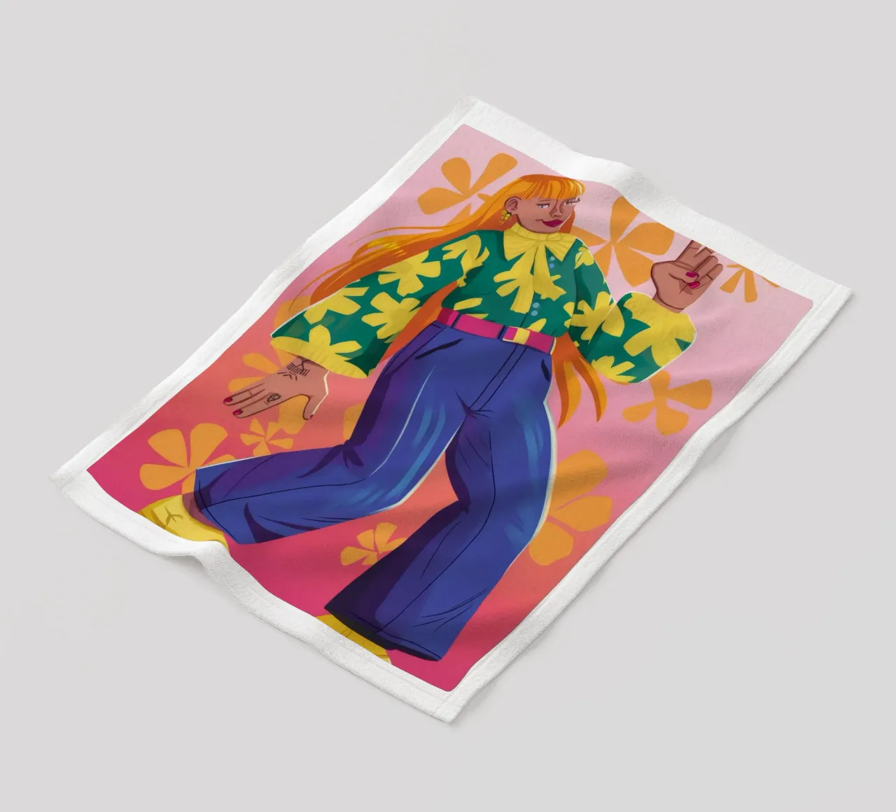 Dynamic Expression fleece blanket by Petal Canvas