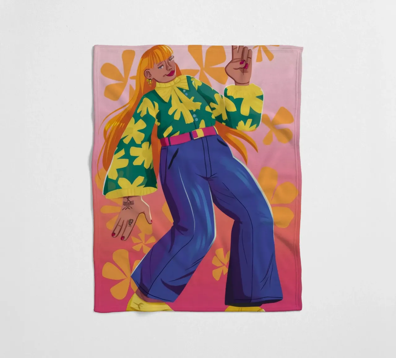 Dynamic Expression fleece blanket by Petal Canvas