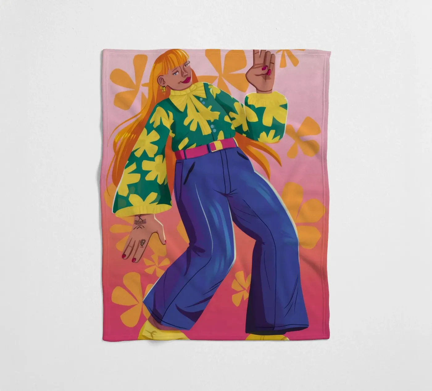 Dynamic Expression fleecedeken van Petal Canvas