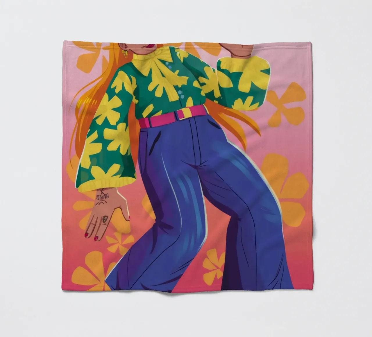Dynamic Expression fleece blanket by Petal Canvas