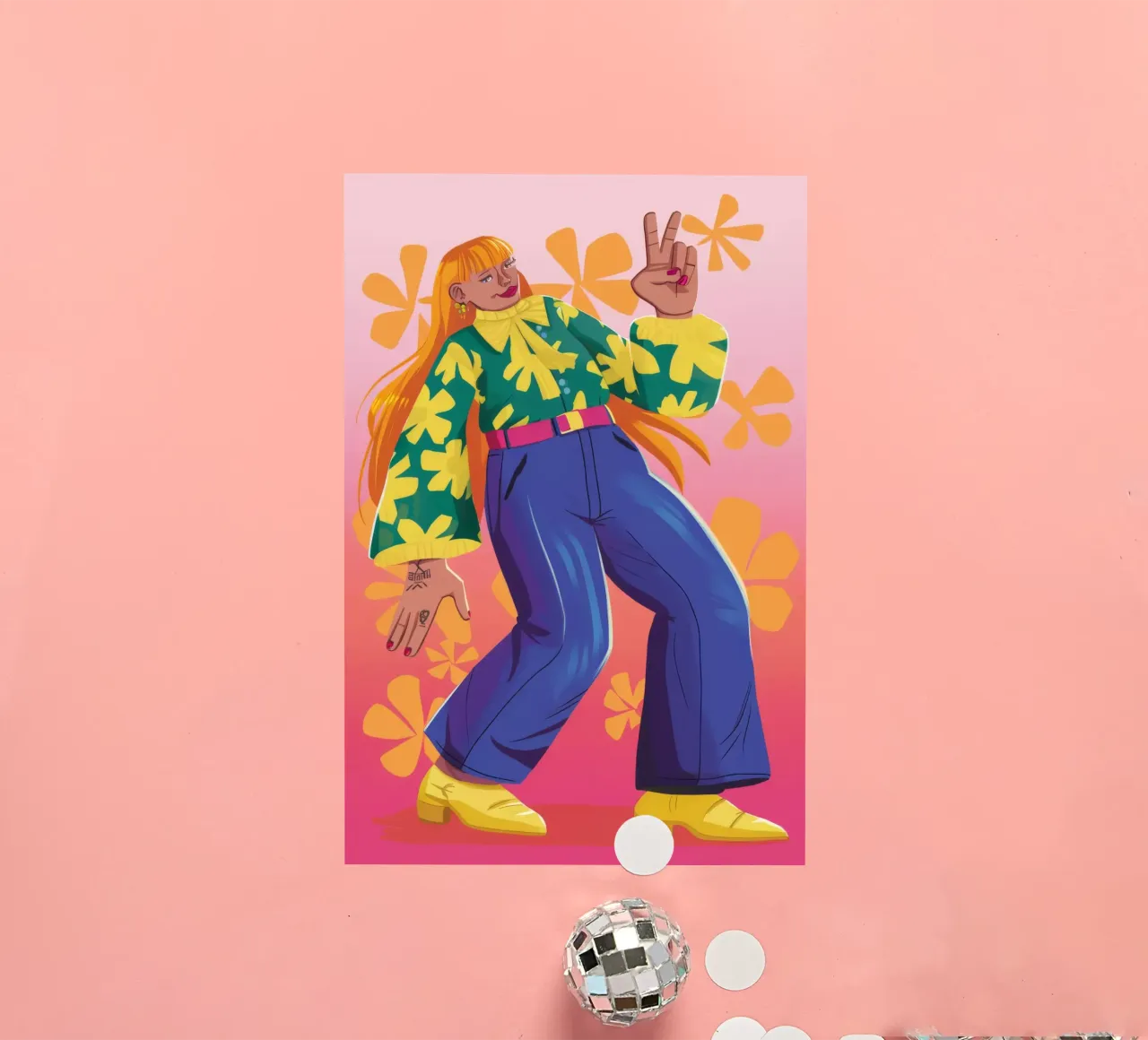 Espressione dinamica adesivo da Petal Canvas