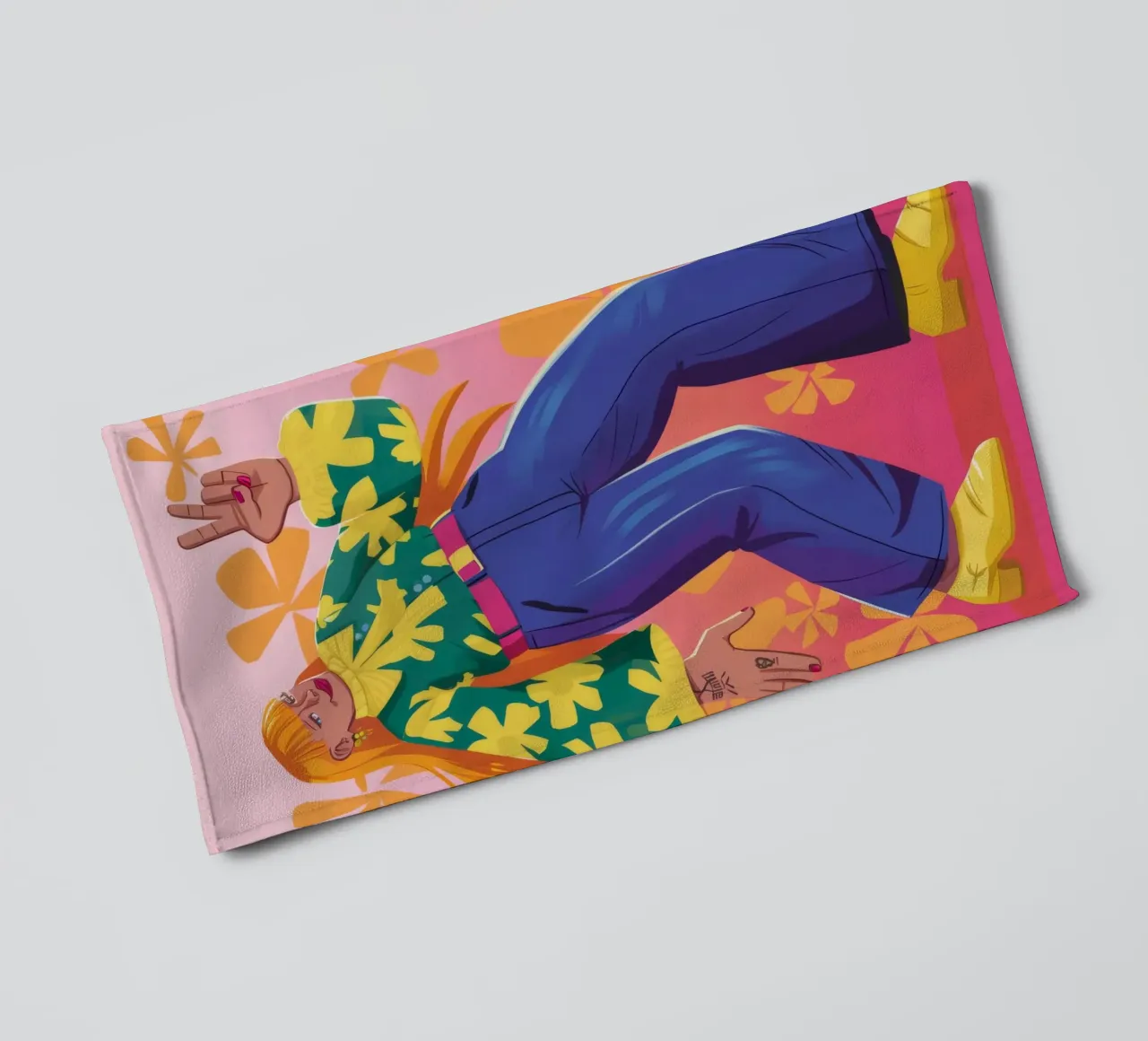 Dynamic Expression towel by Petal Canvas