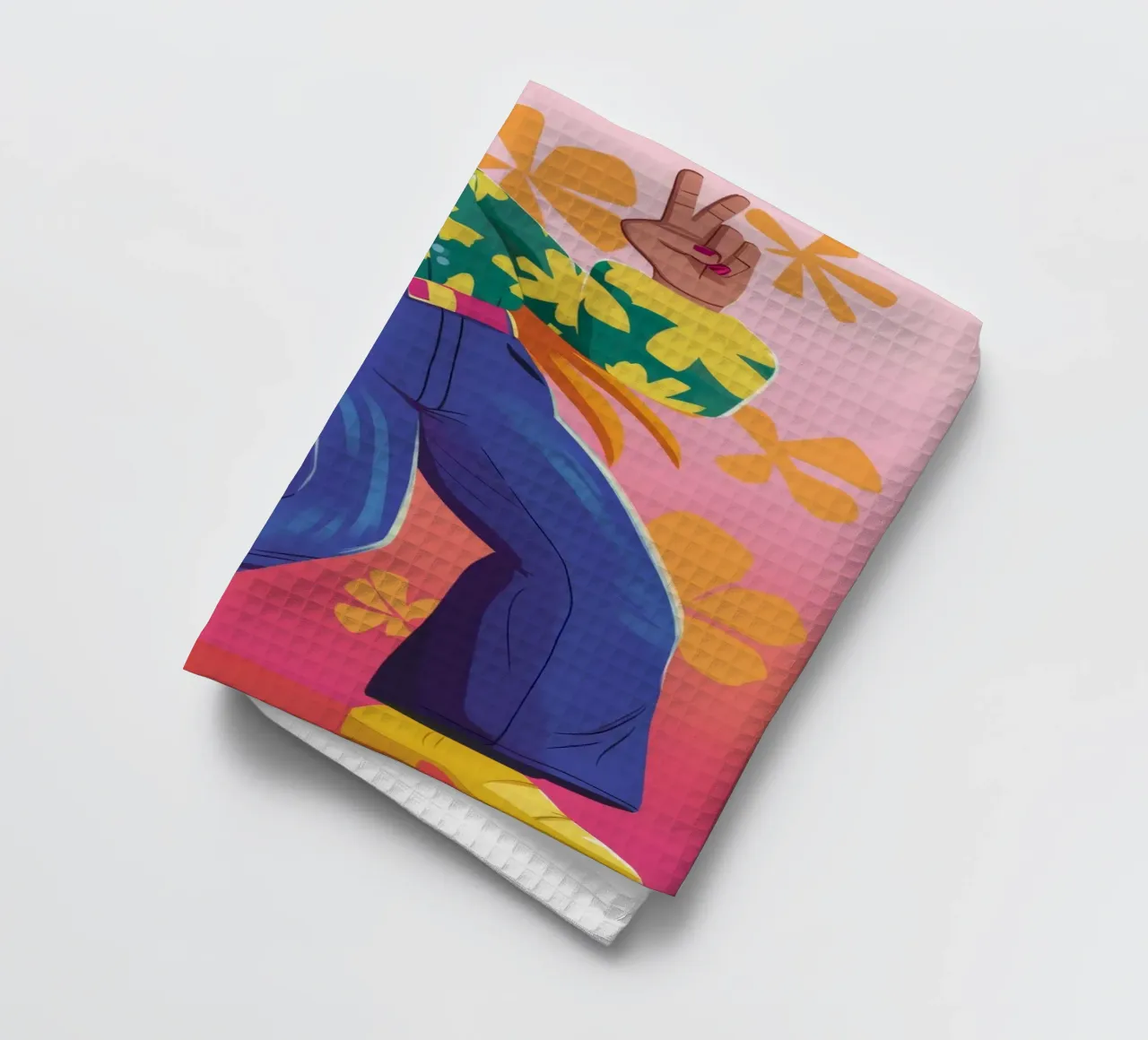 Dynamic Expression tea towel by Petal Canvas