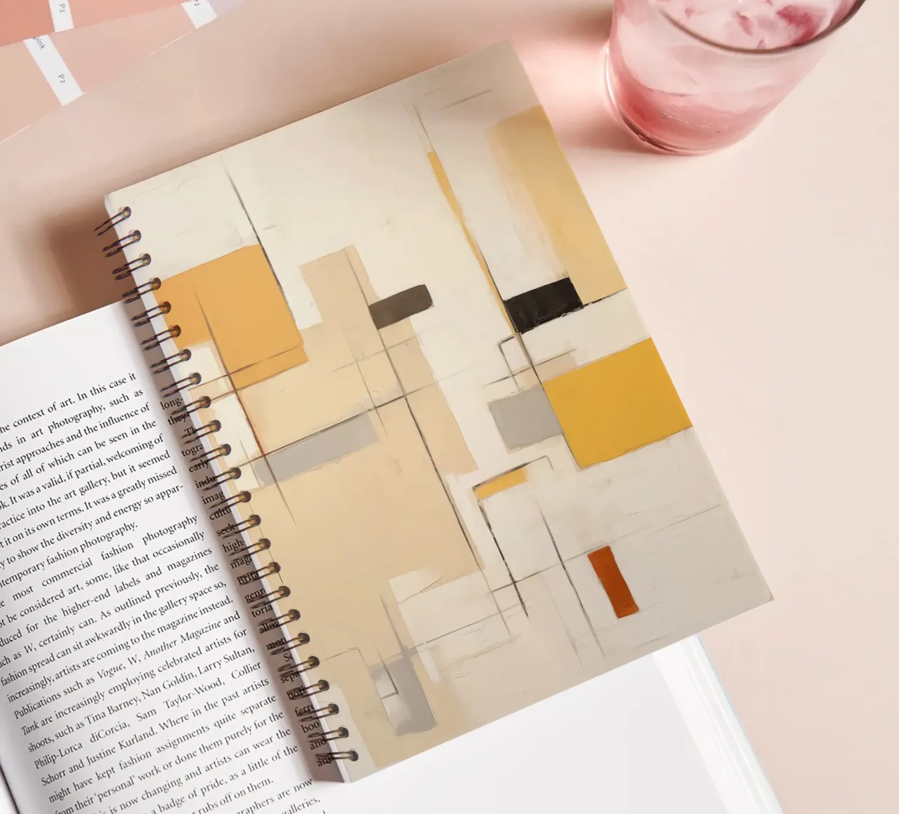 Abstract surfaces spiral notebook by Imagine