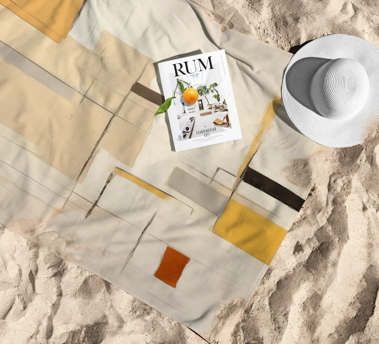 Abstract surfaces beach towel by Imagine