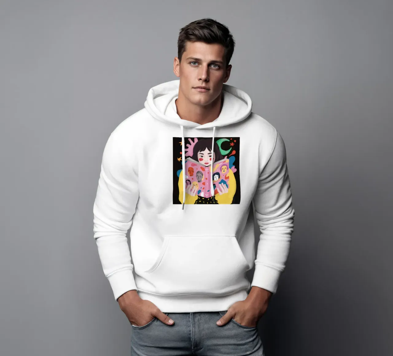 Lectura mística sudadera con capucha de Petal Canvas