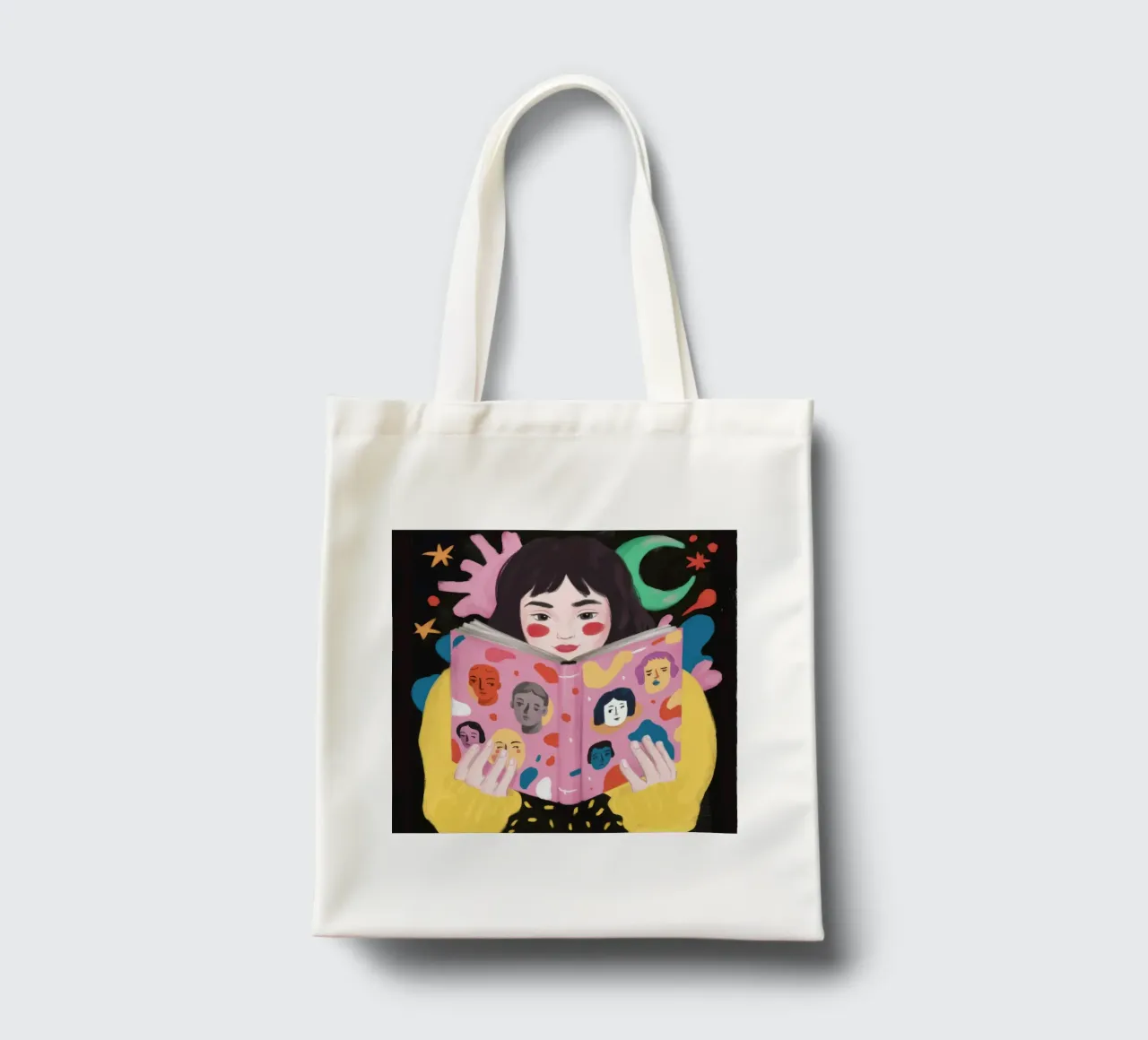 Mystical Reading tote bag by Petal Canvas