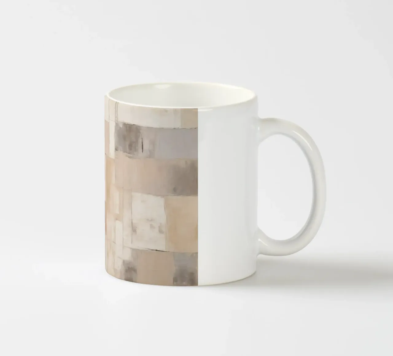 Piani astratti nei colori tortora tazza in ceramica da Imagine