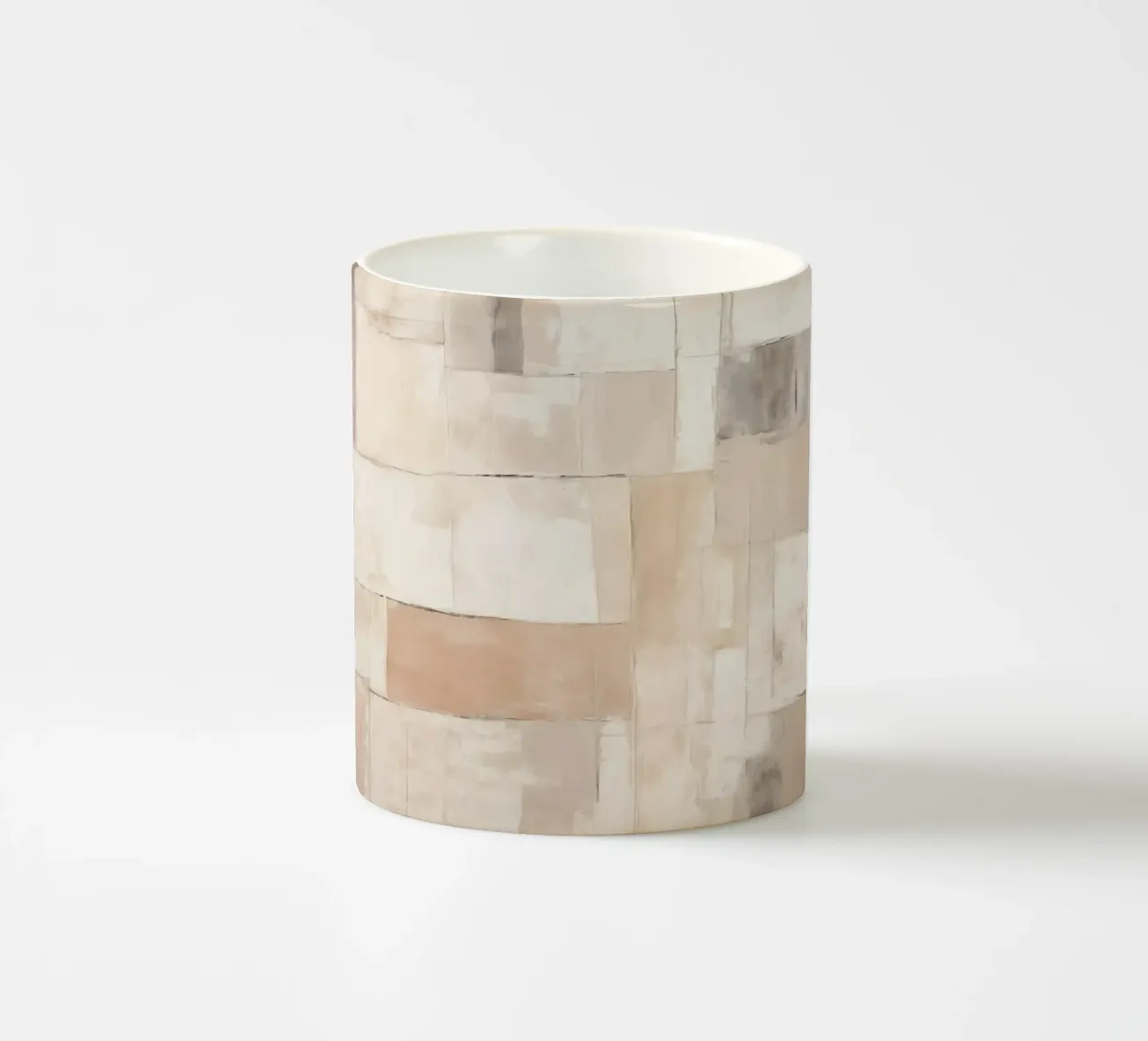 Piani astratti nei colori tortora tazza in ceramica da Imagine