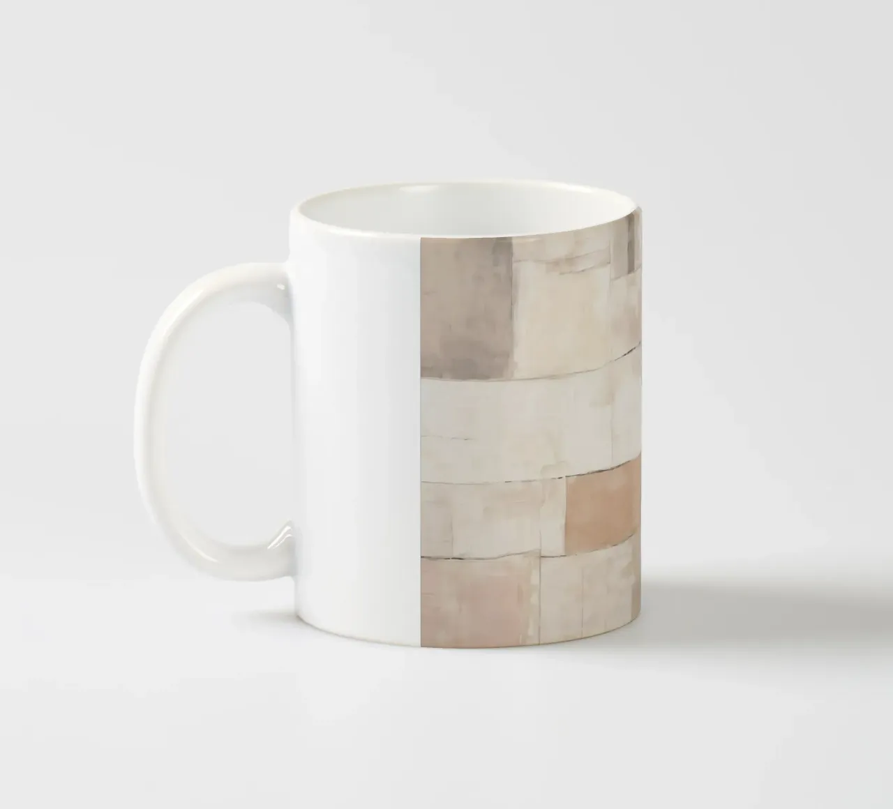 Piani astratti nei colori tortora tazza in ceramica da Imagine