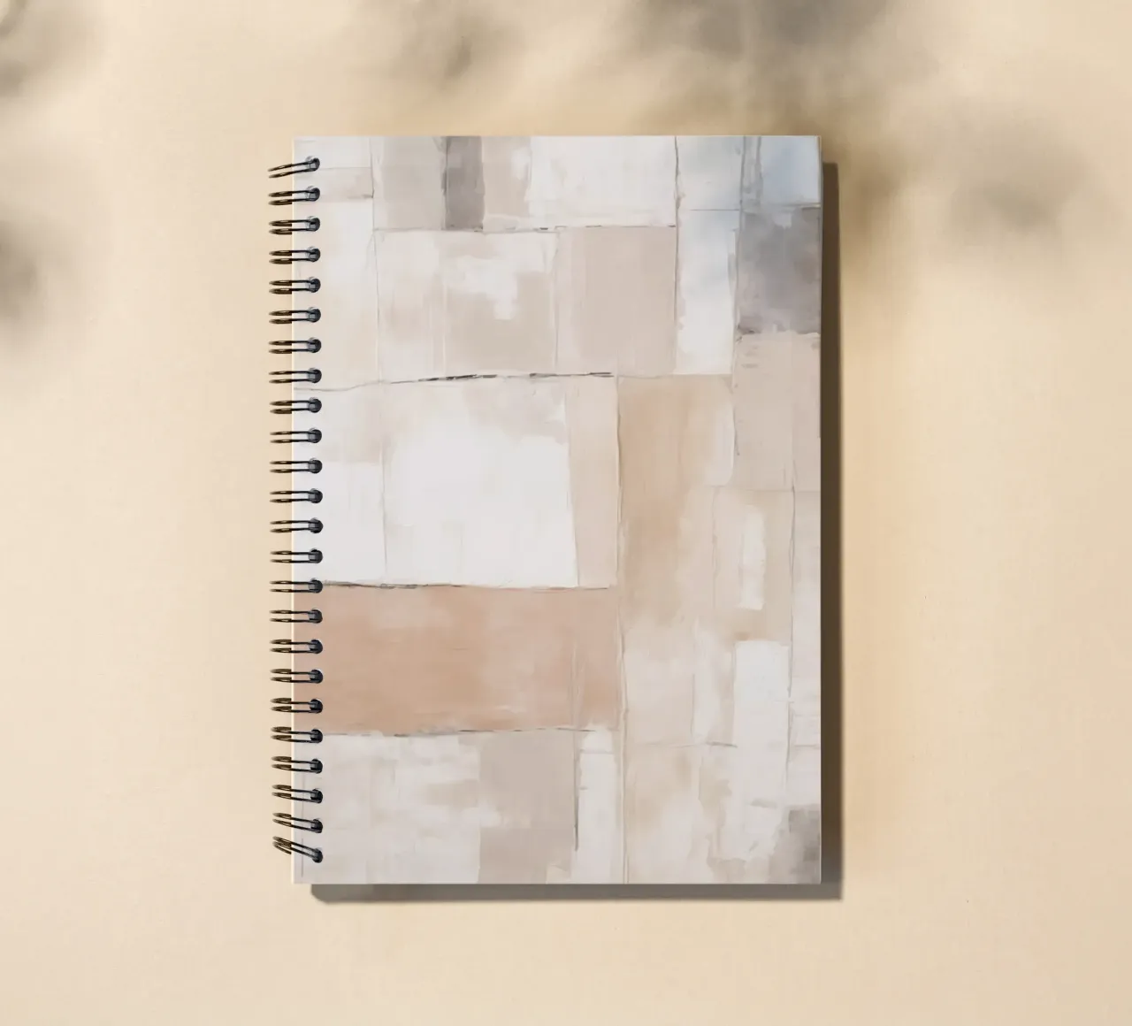 Abstract planes in taupe colours spiral notebook by Imagine
