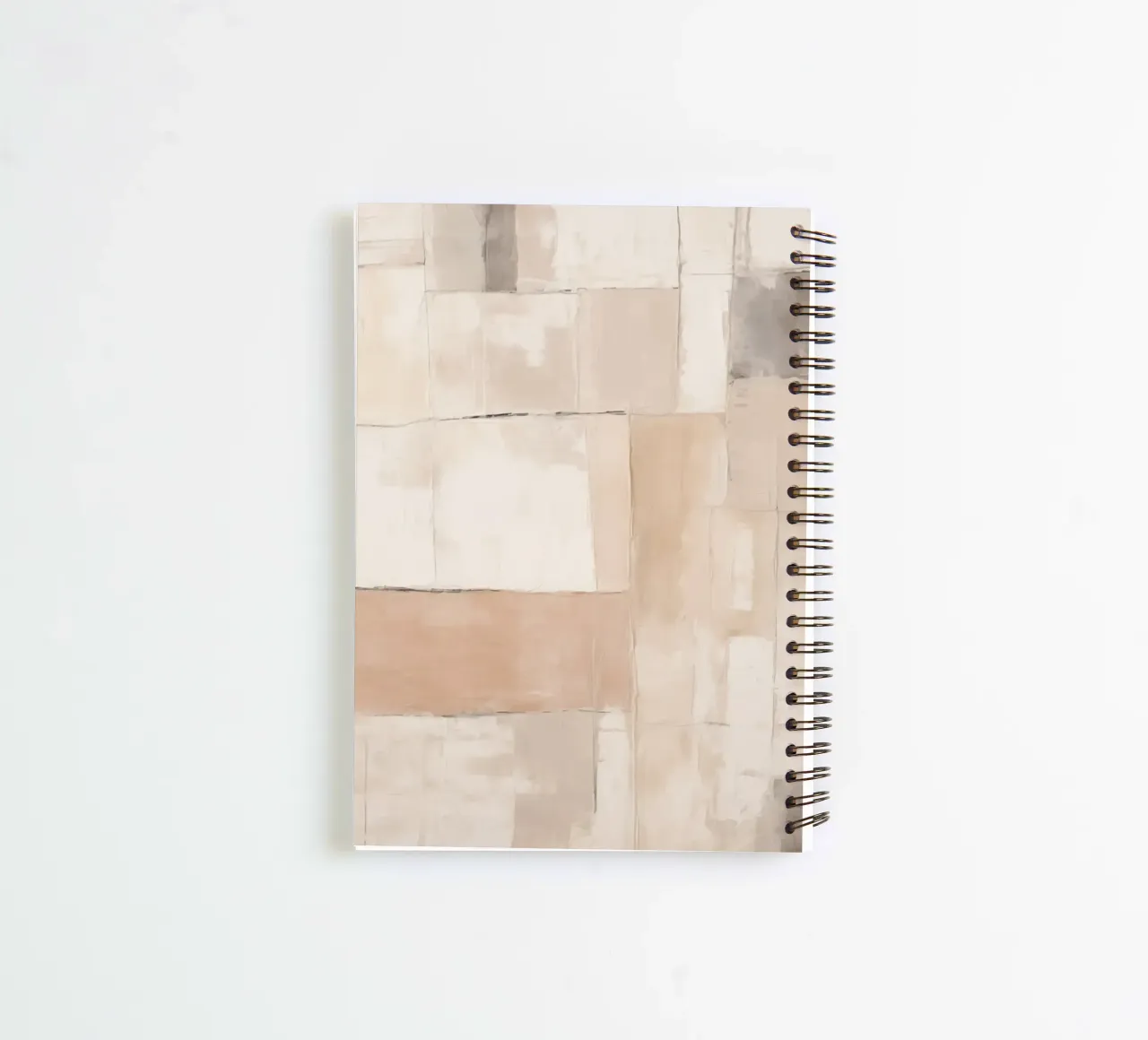 Abstract planes in taupe colours spiral notebook by Imagine
