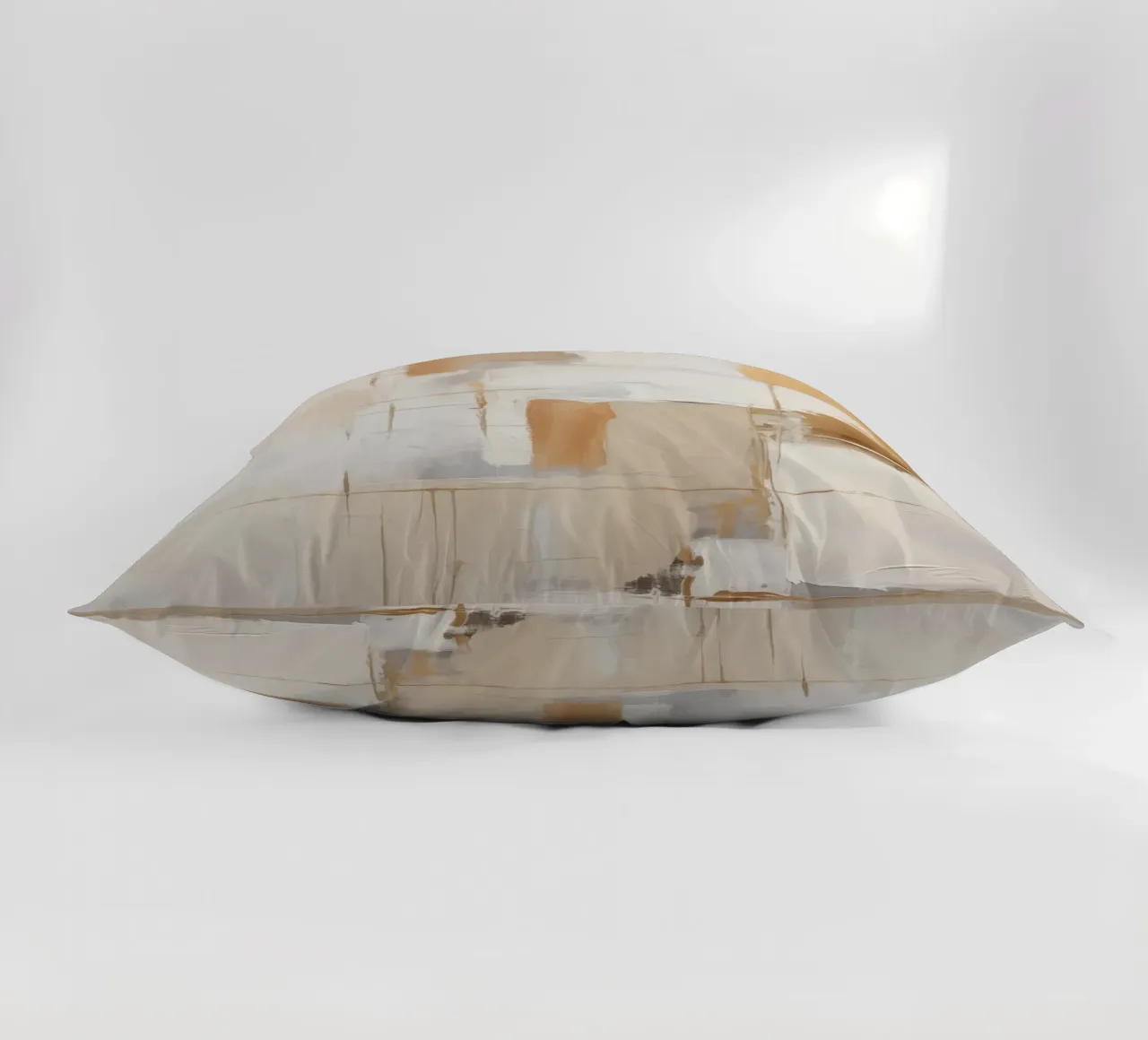 Piani astratti crema marrone cuscino da Imagine