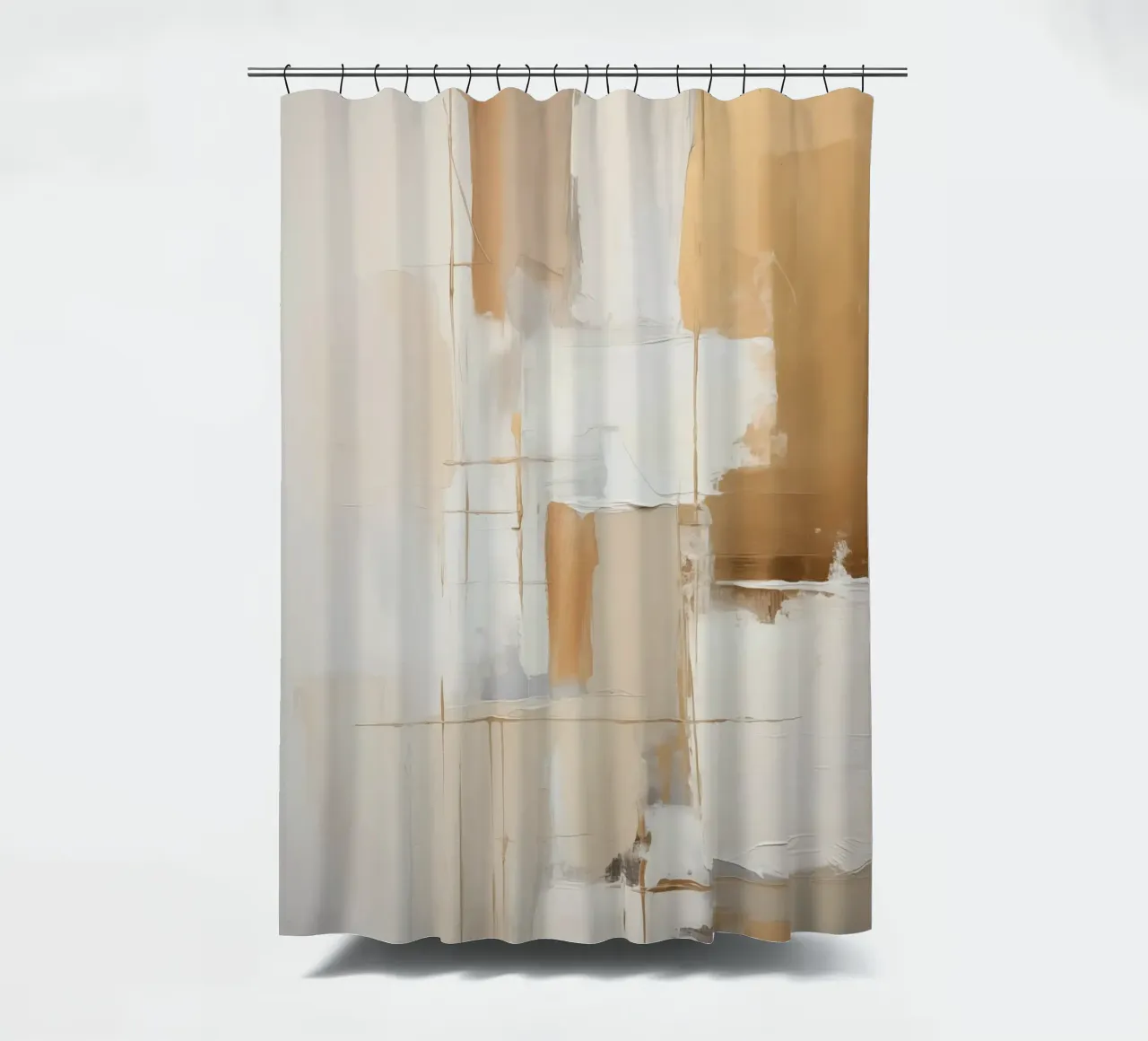 Abstract planes cream brown shower curtain by Imagine