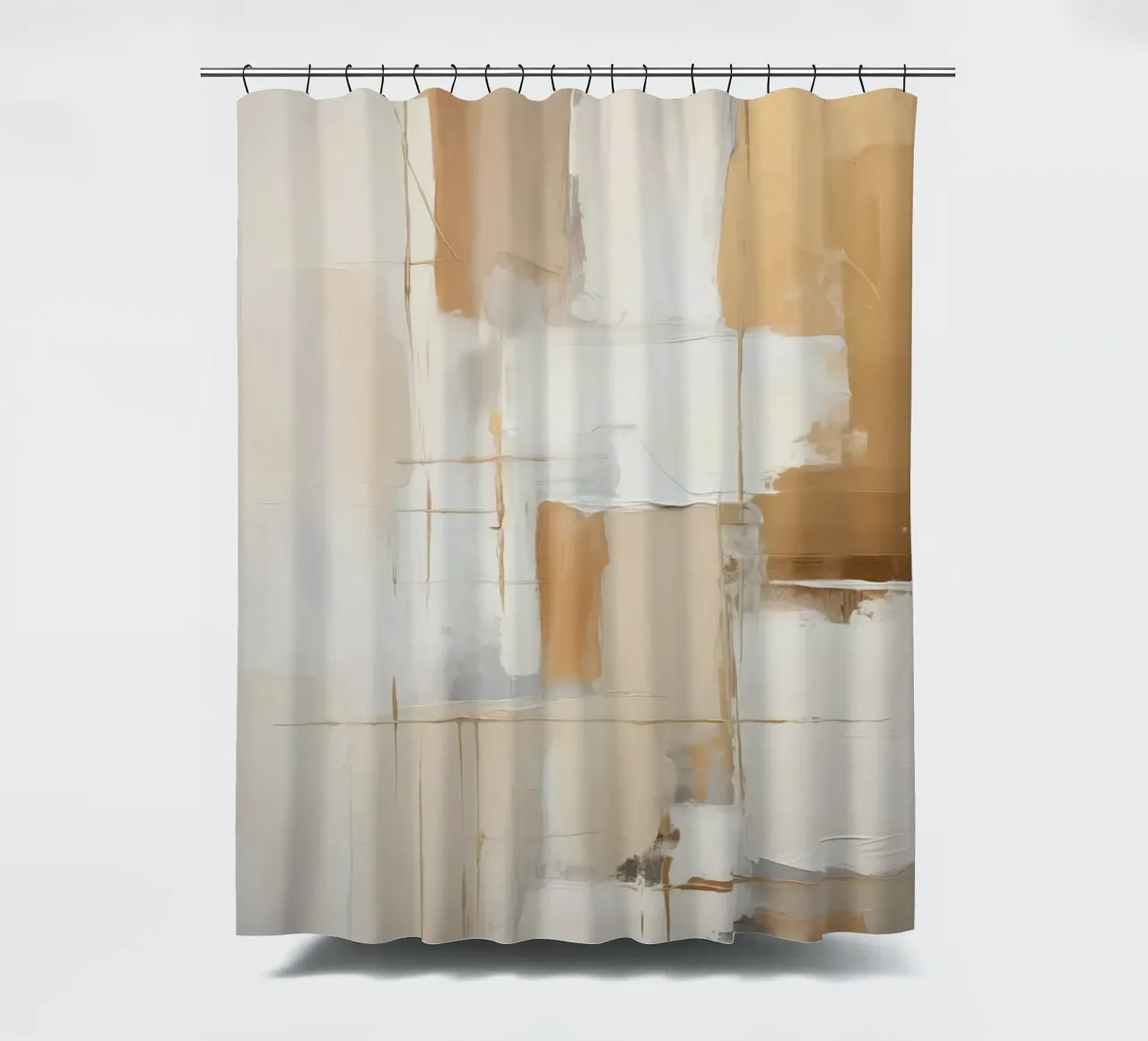 Abstract planes cream brown shower curtain by Imagine