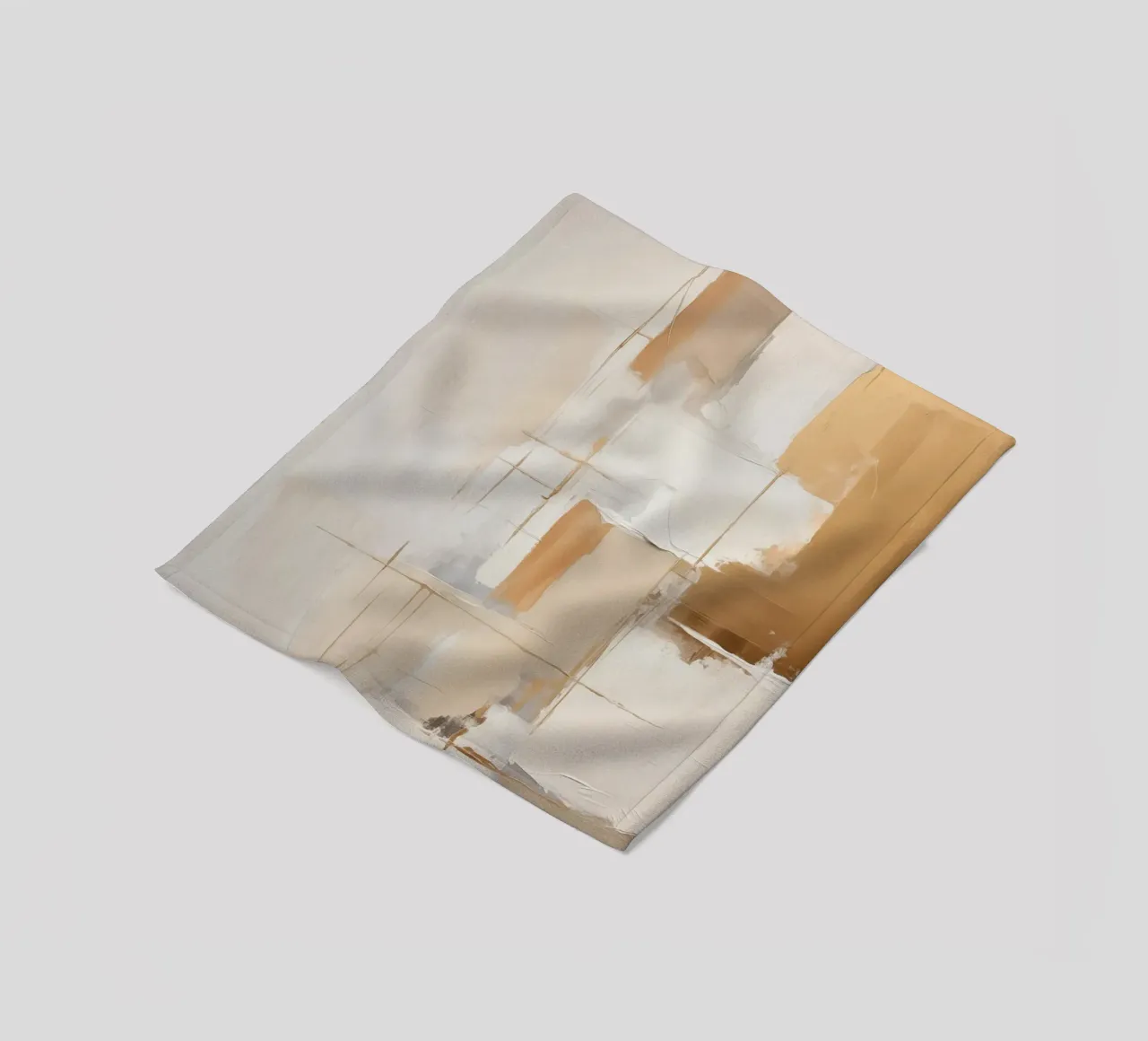 Abstract planes cream brown fleece blanket by Imagine