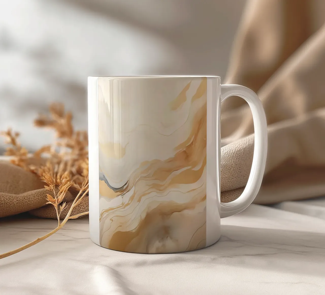 Abstract marmer ceramic mug by Imagine