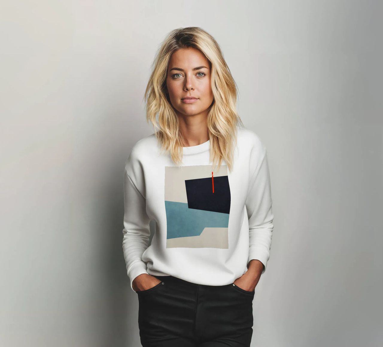 Geometric Shapes no. 19 Blue sudadera de adrianooliveira