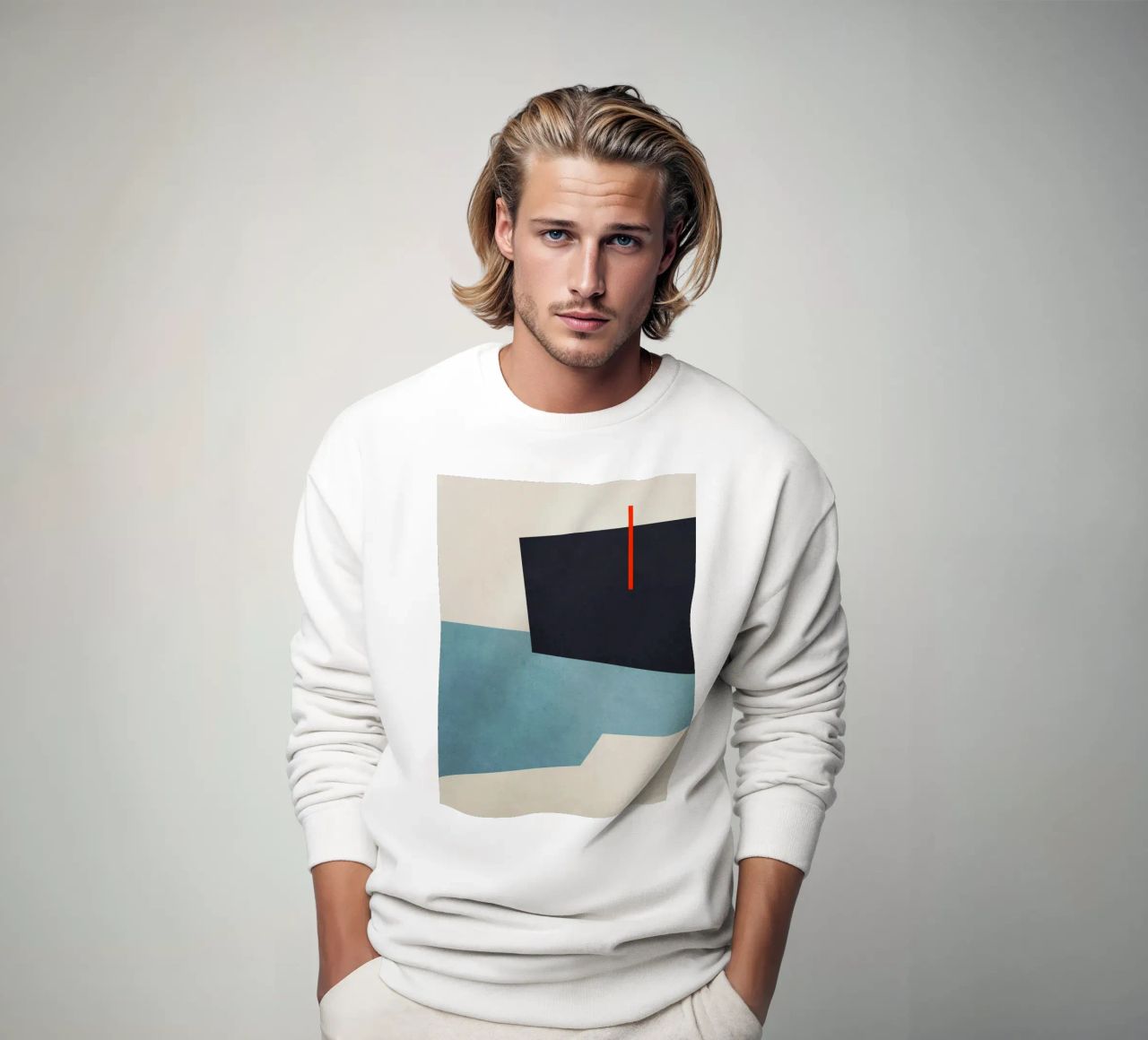 Geometric Shapes no. 19 Blue sudadera de adrianooliveira