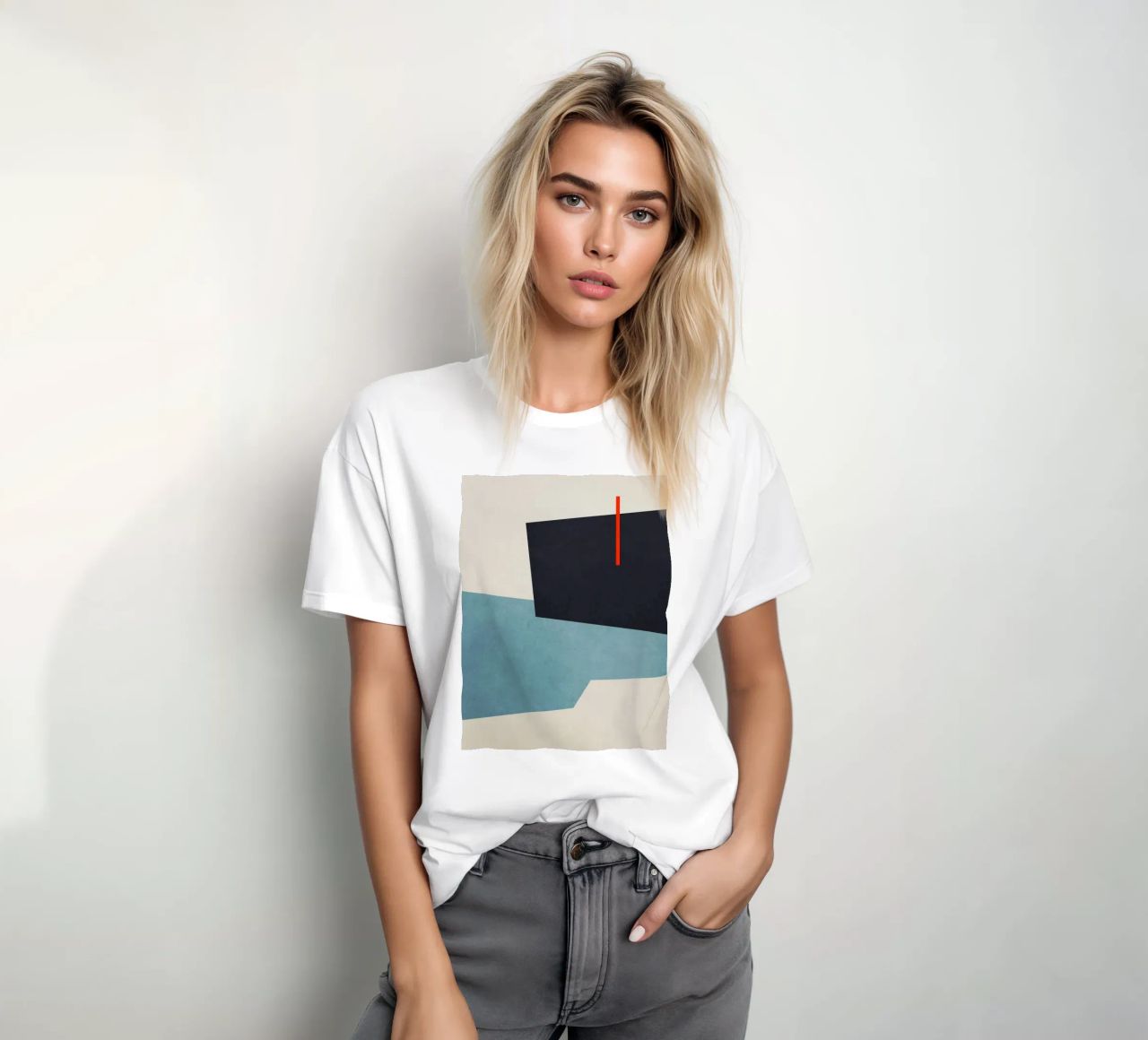 Geometric Shapes no. 19 Blue camiseta de adrianooliveira