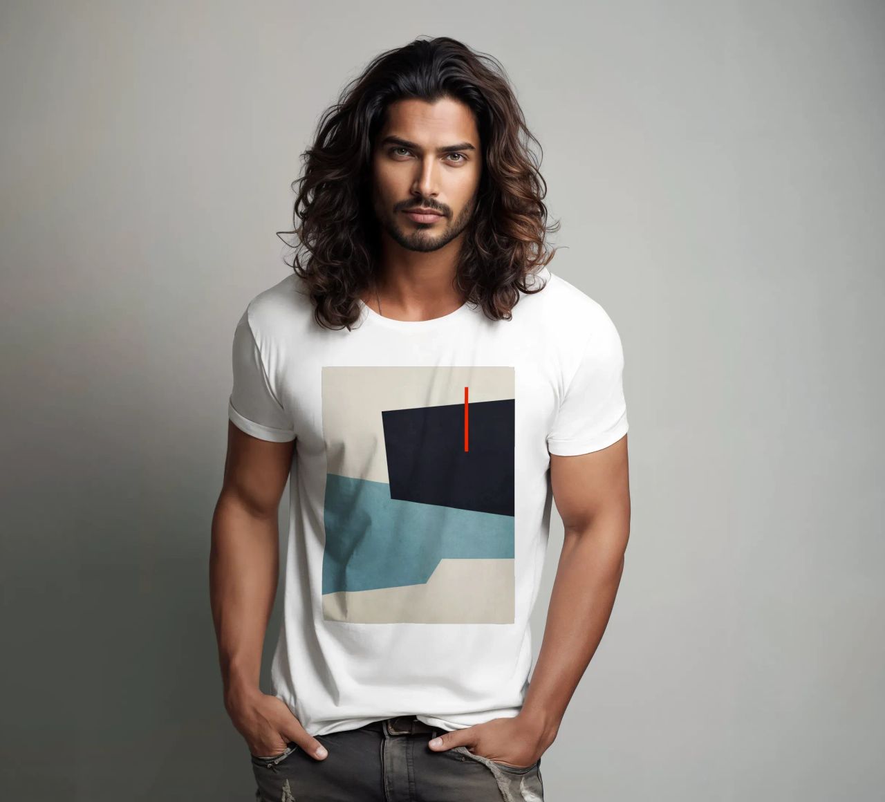 Geometric Shapes no. 19 Blue camiseta de adrianooliveira