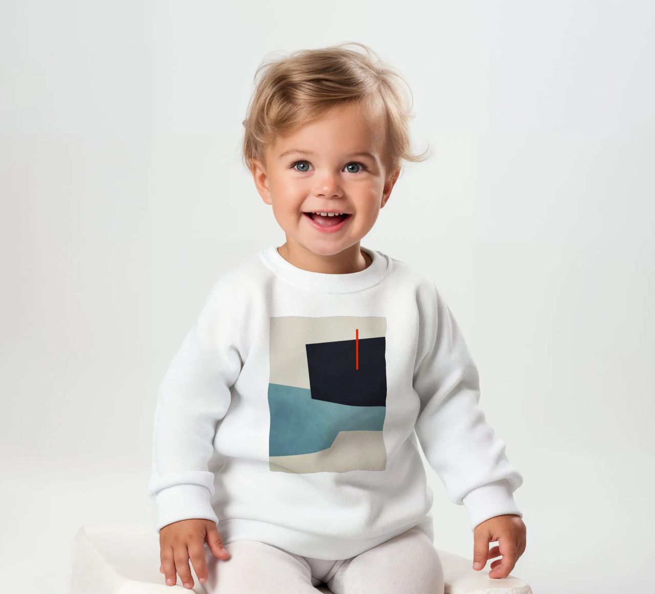 Geometric Shapes no. 19 Blue sudadera de bebé de adrianooliveira