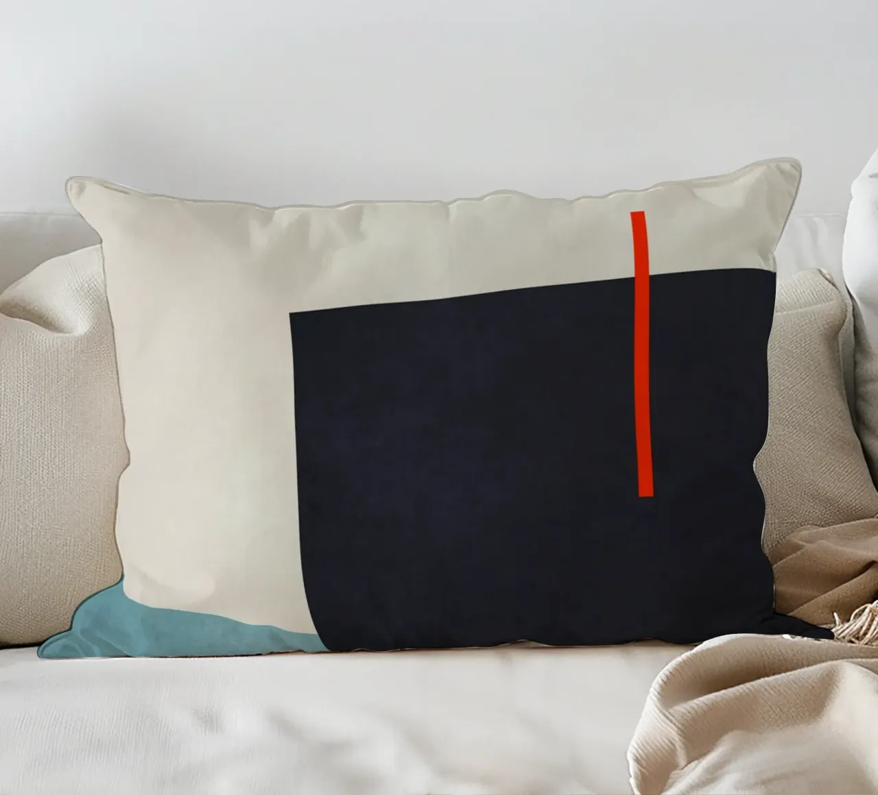 Geometric Shapes no. 19 Blue cuscino da adrianooliveira