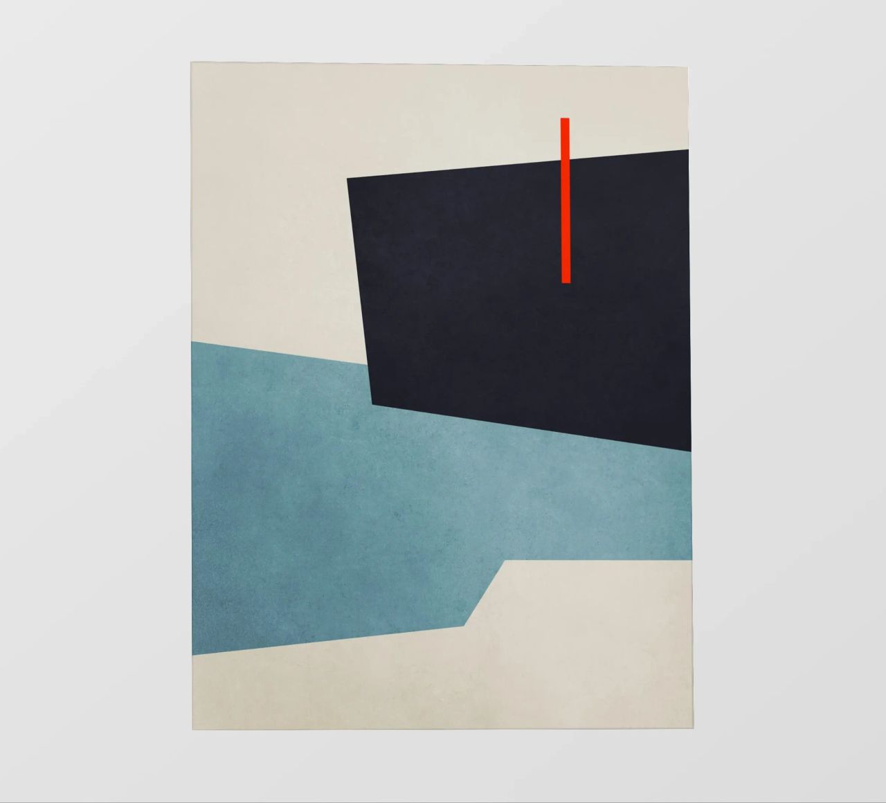 Geometric Shapes no. 19 Blue lámina retroiluminada de adrianooliveira
