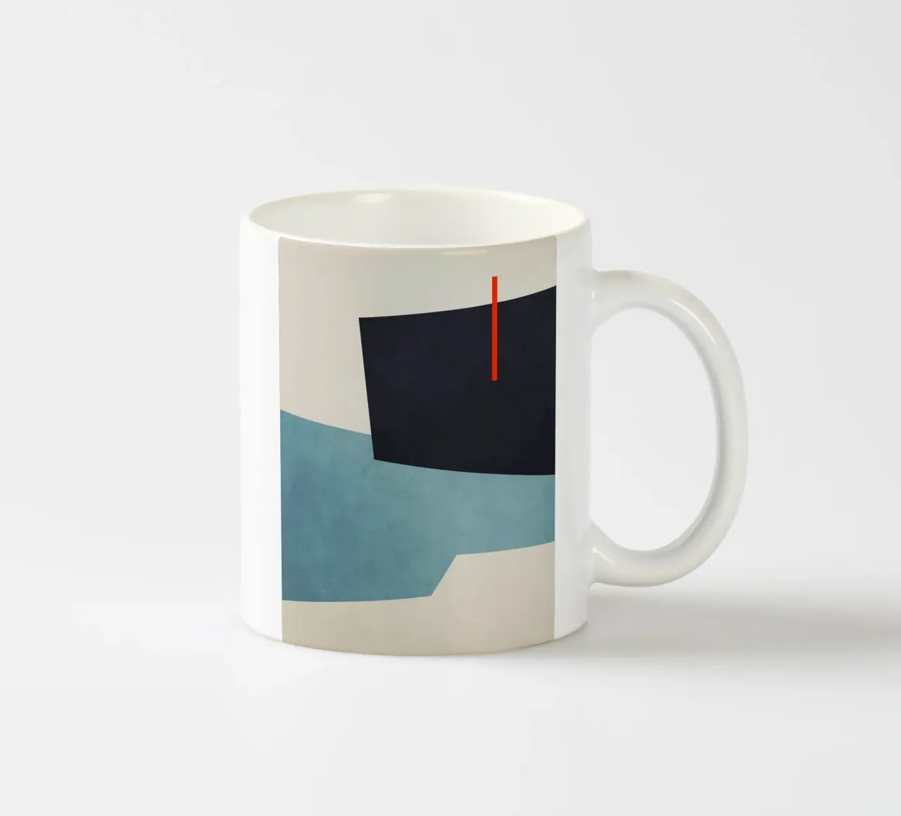 Geometric Shapes no. 19 Blue tazza in ceramica da adrianooliveira