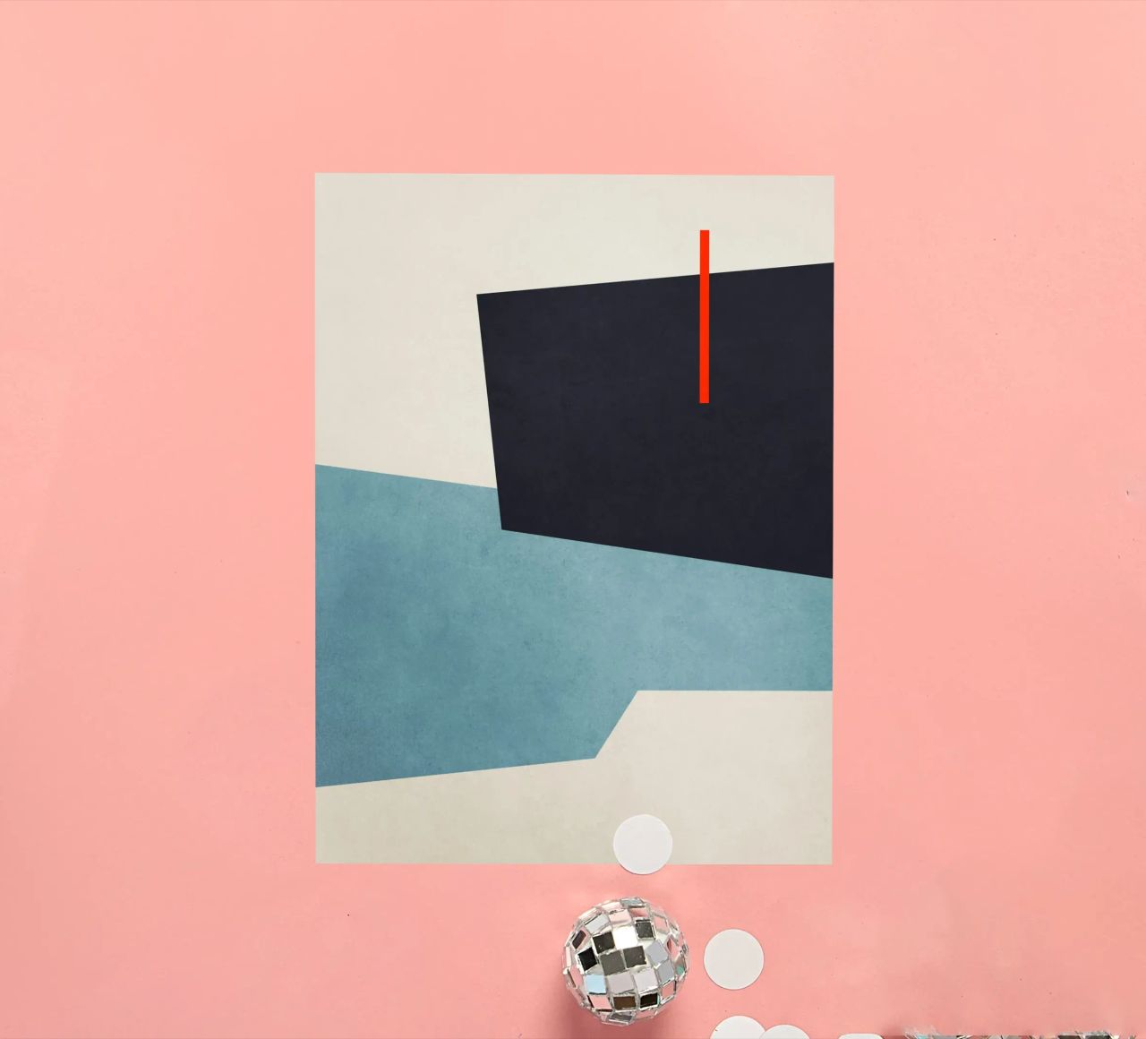 Geometric Shapes no. 19 Blue pegatina de adrianooliveira