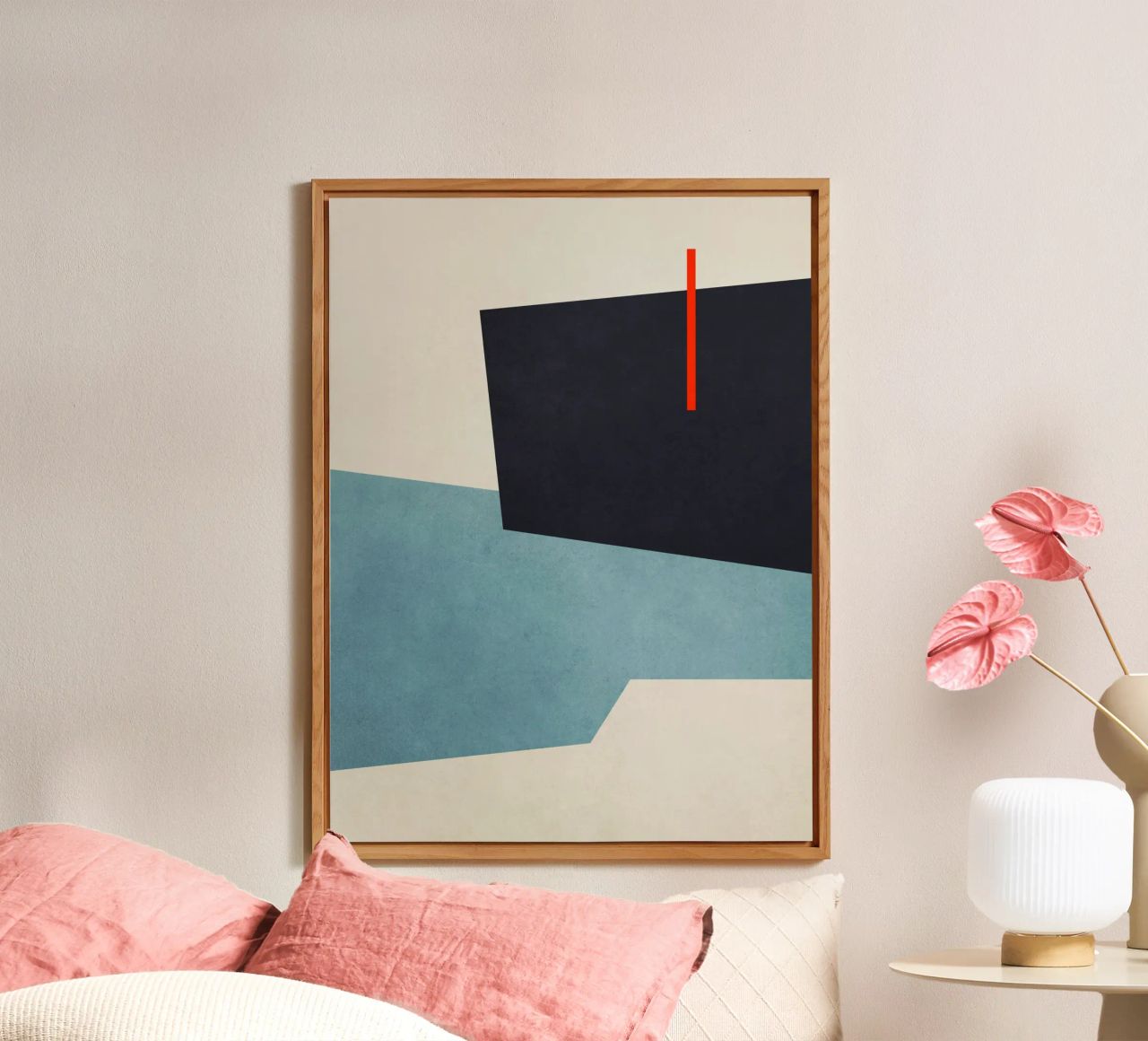 Geometric Shapes no. 19 Blue aluminio dibond de adrianooliveira