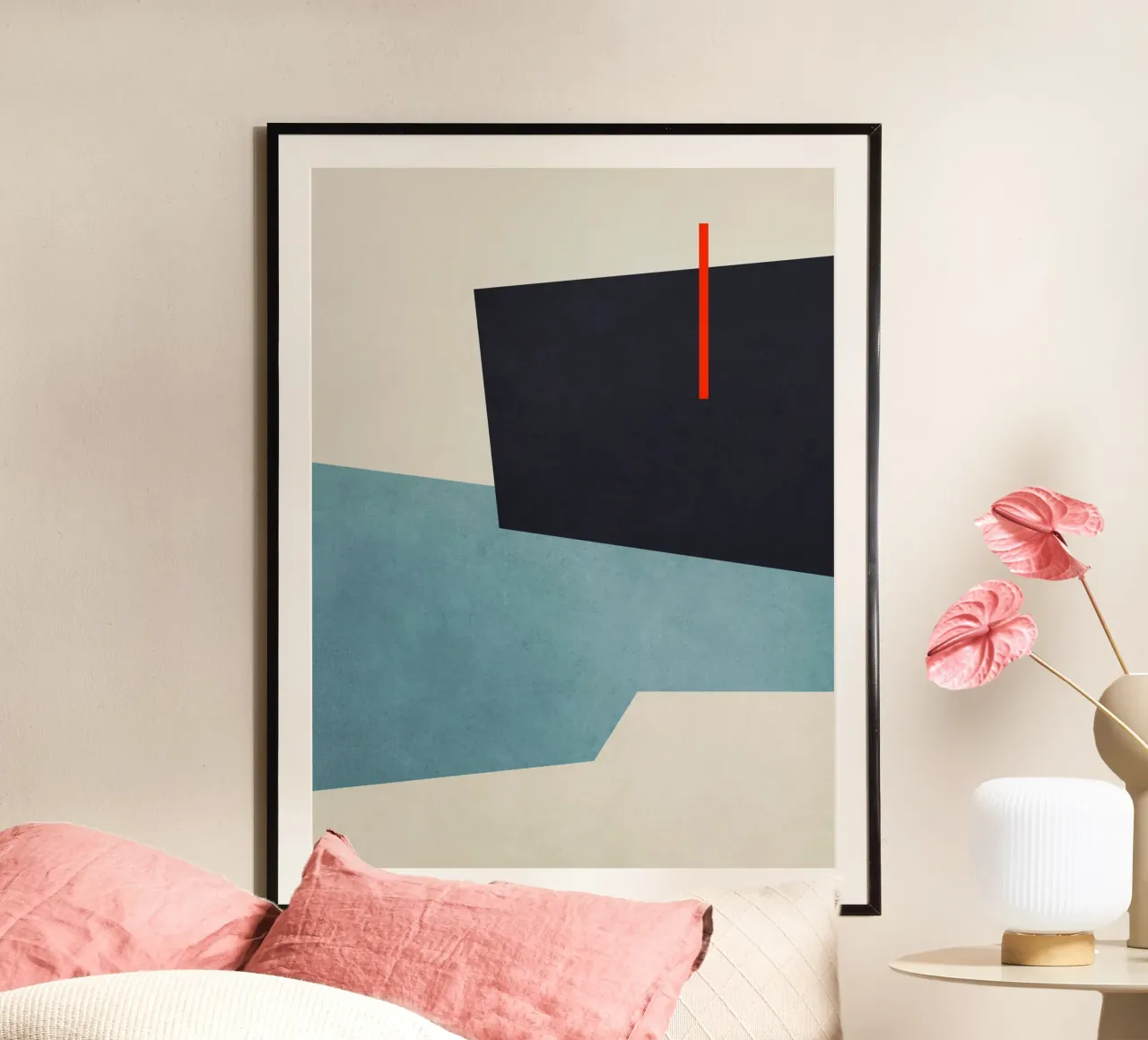 Geometric Shapes no. 19 Blue carta hahnemühle da adrianooliveira