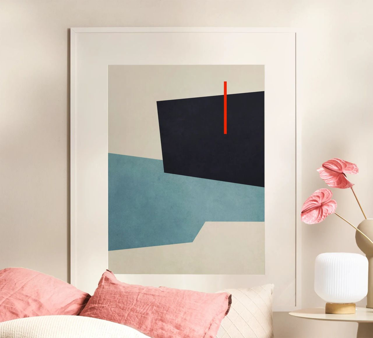 Geometric Shapes no. 19 Blue poster de adrianooliveira