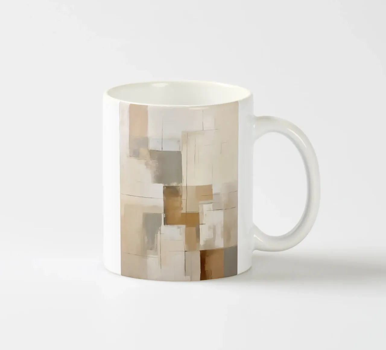 Abstract brown surfaces ceramic mug by Imagine