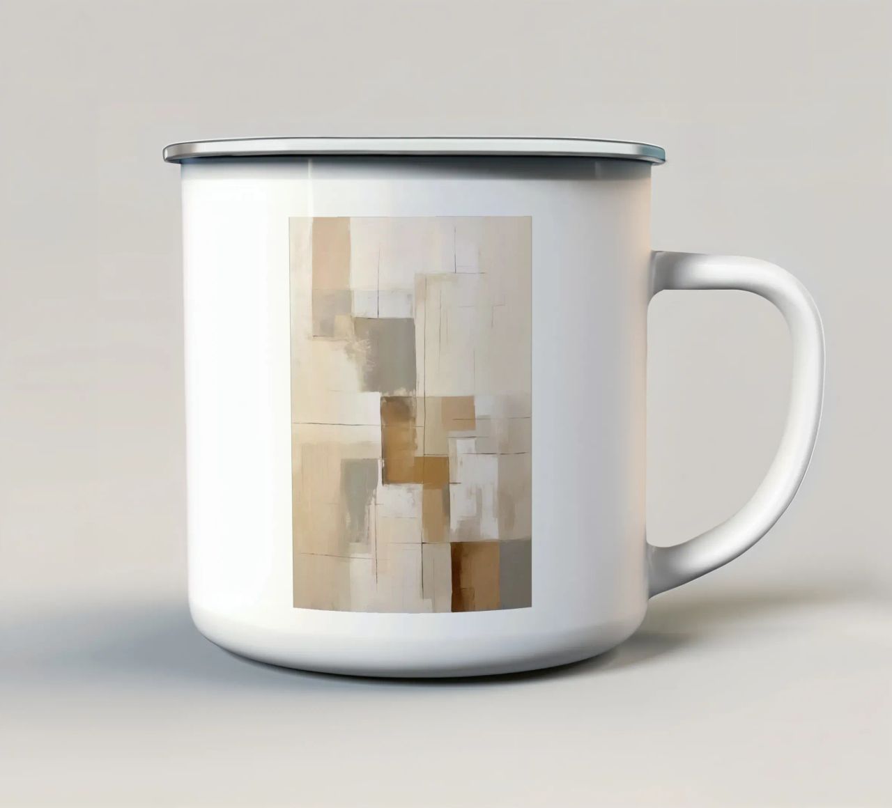Superfici astratte di colore marrone tazza in smalto da Imagine